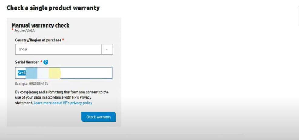 Check Warranty Status of HP Laptop Online