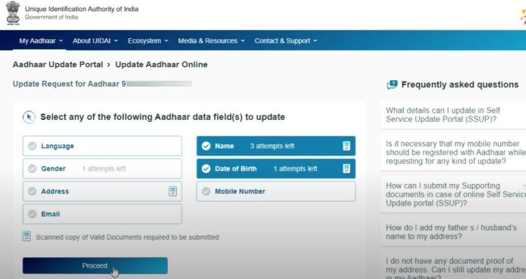 Aadhaar Update Portal
