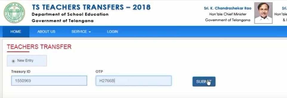 Submit Transfer Application Online