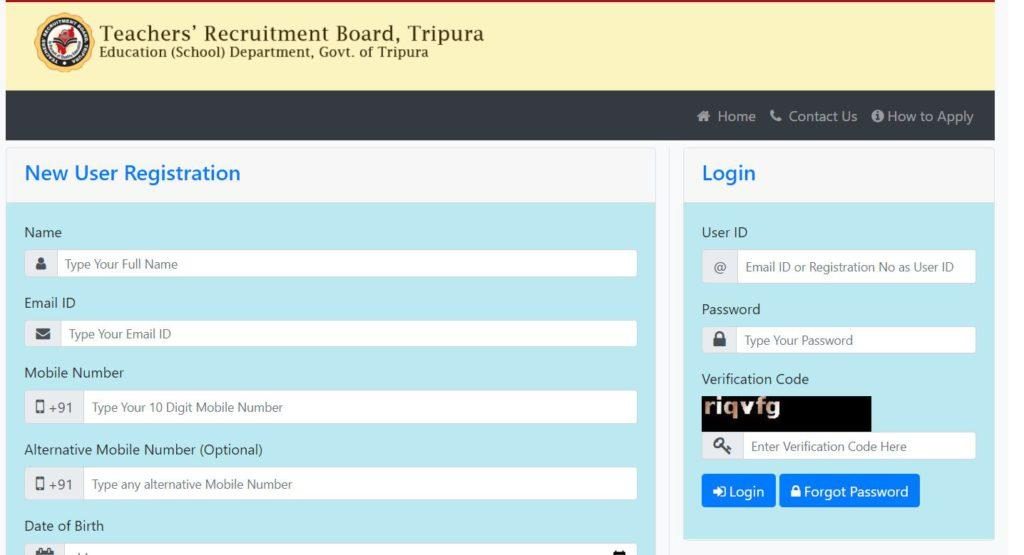 Tripura TET 2021 | Official Notification PDF, Apply, Online Registration, Application Form @trbonline.tripura.gov.in