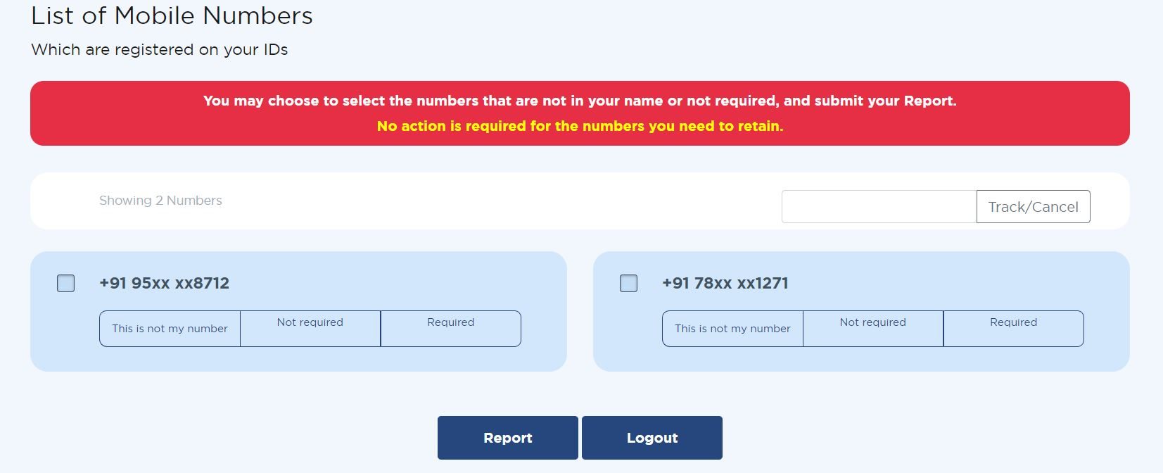 TAF COP Portal | Find Mobile Numbers (SIM Card) on your Name & ID, Report for Blocking