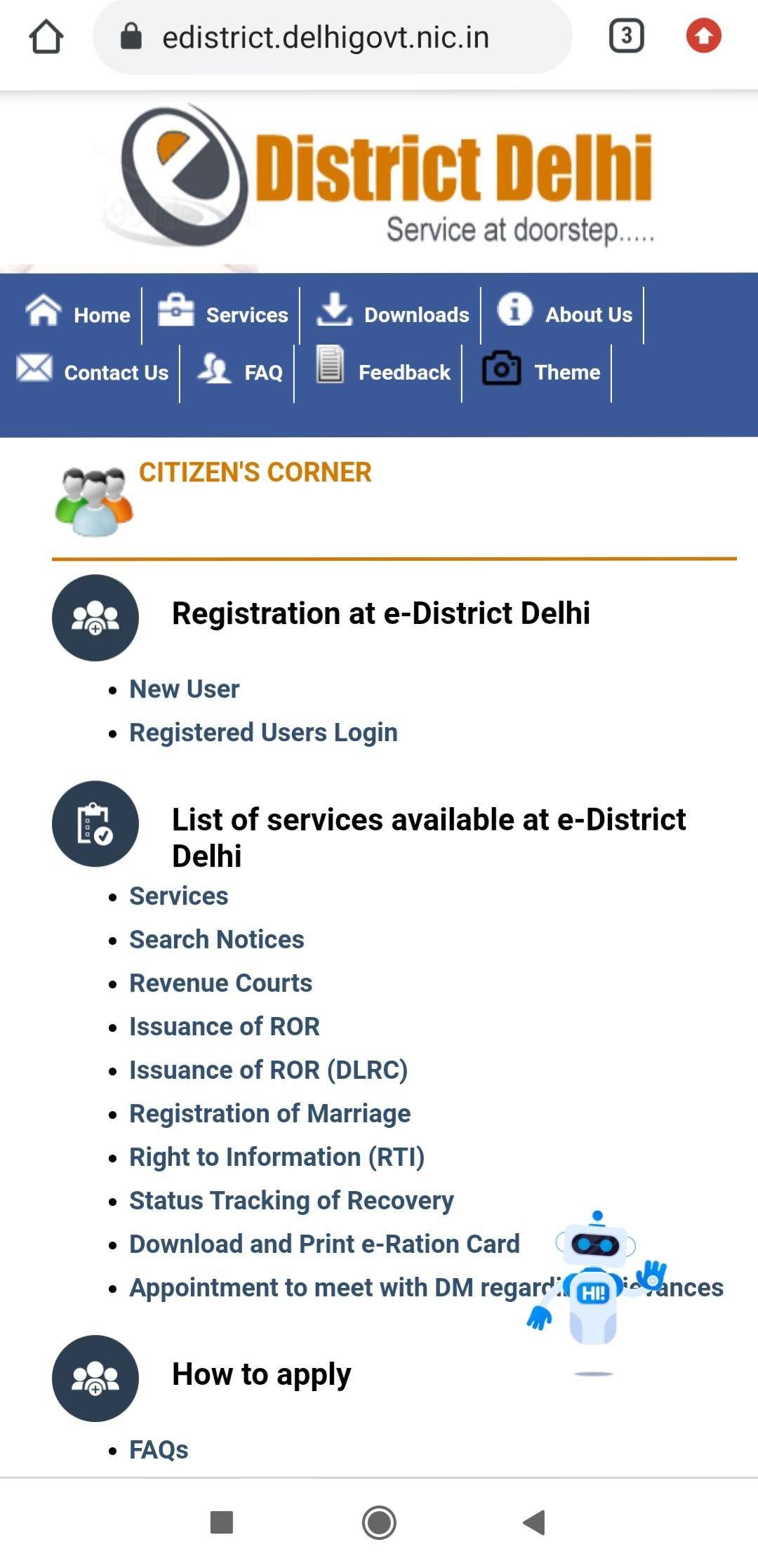 e district Delhi registration
