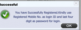 success registration message